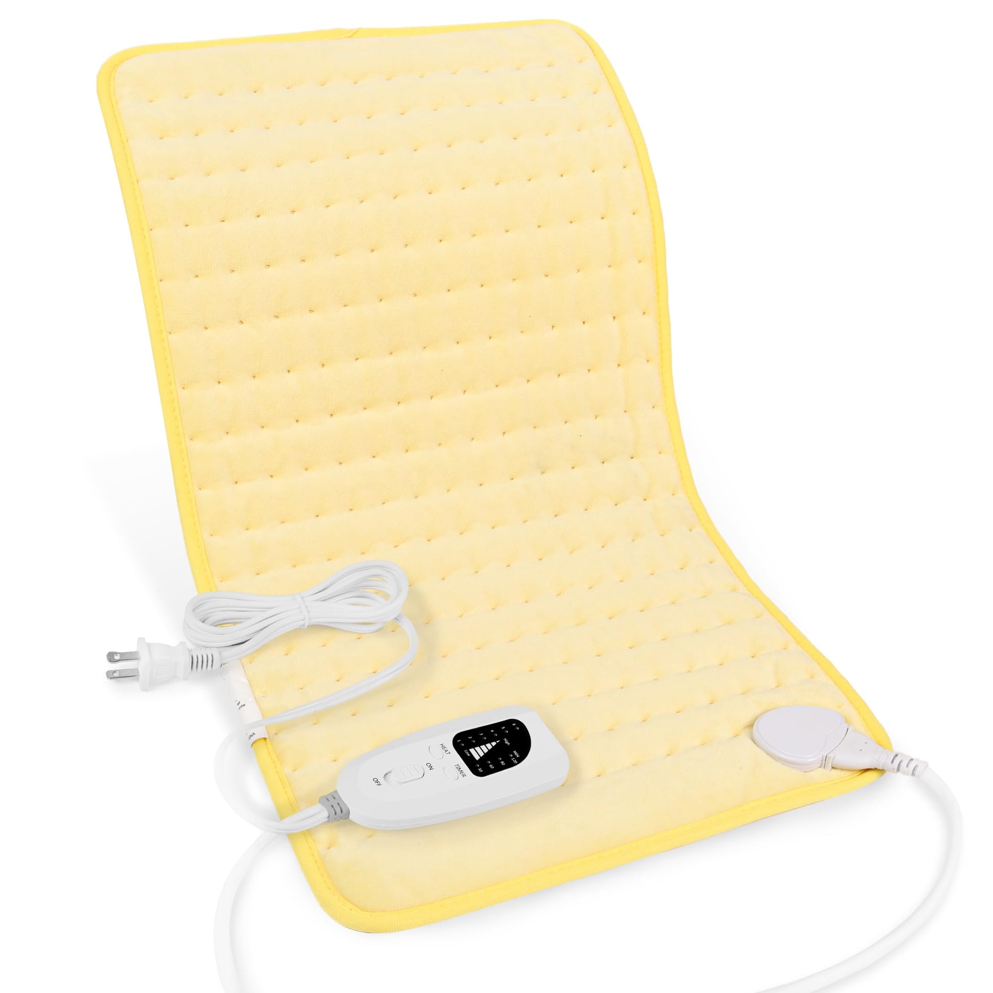 Heating Pad,Electric Heating Pads for Back,Neck,Abdomen,Fathers Day Dad Gifts,Moist Heating Pad for Shoulder,Knee,Arms,Legs,Dry/Moist Heat & Auto Shut Off,Birthday Gifts for Men(Light Gray, 24''×12'')