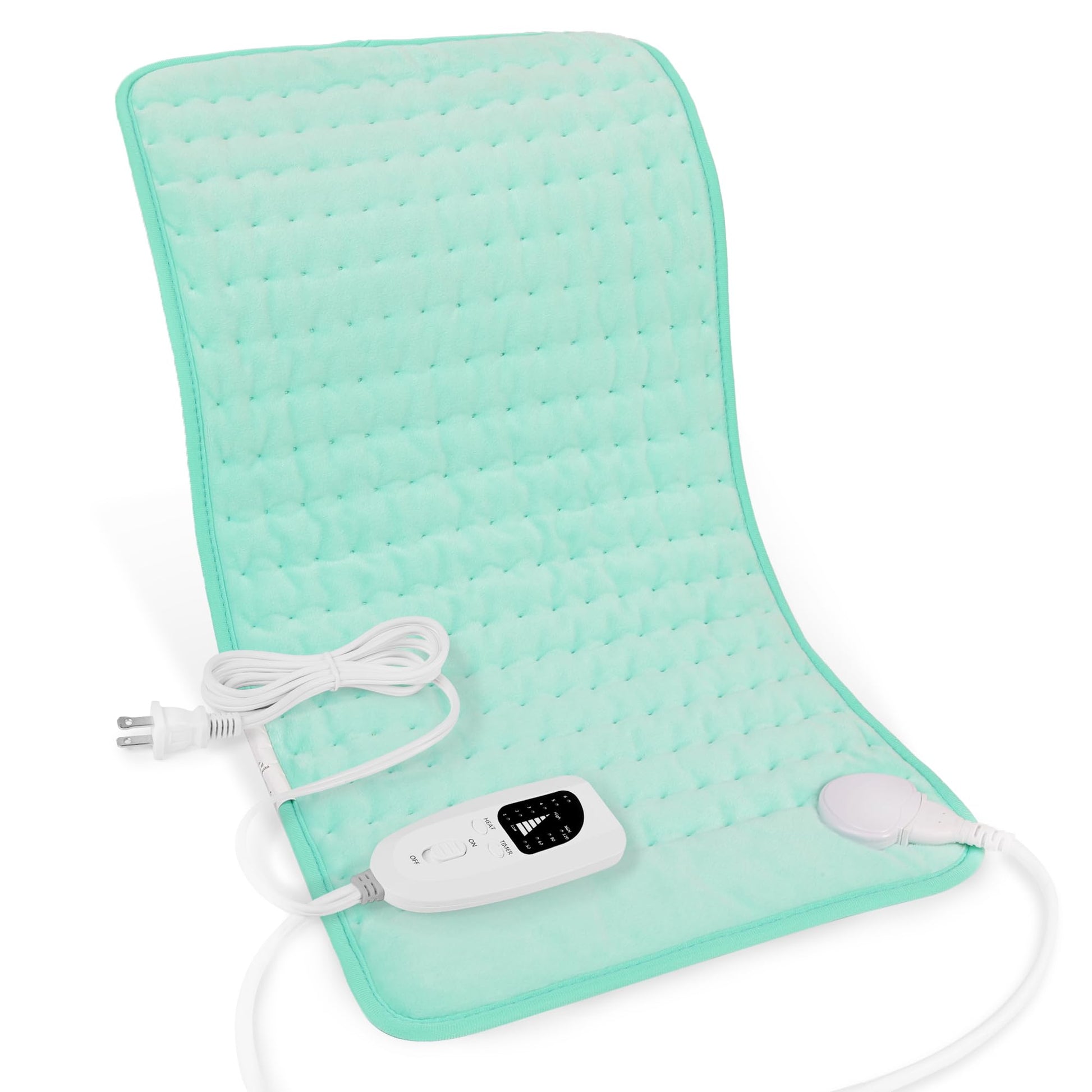 Heating Pad,Electric Heating Pads for Back,Neck,Abdomen,Fathers Day Dad Gifts,Moist Heating Pad for Shoulder,Knee,Arms,Legs,Dry/Moist Heat & Auto Shut Off,Birthday Gifts for Men(Light Gray, 24''×12'')