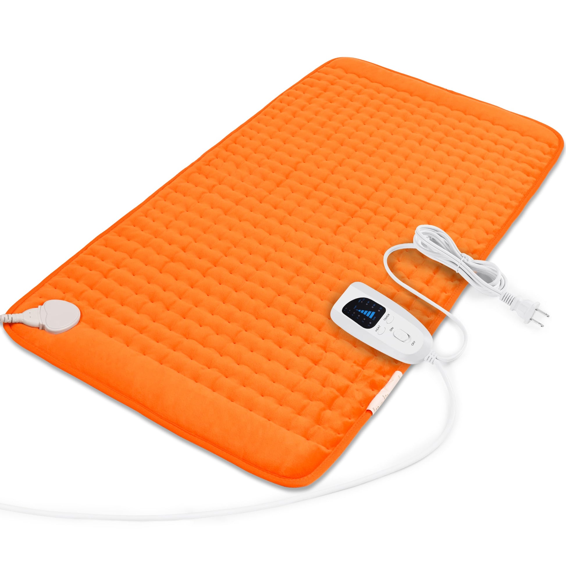 Heating Pad,Electric Heating Pads for Back,Neck,Abdomen,Fathers Day Dad Gifts,Moist Heating Pad for Shoulder,Knee,Arms,Legs,Dry/Moist Heat & Auto Shut Off,Birthday Gifts for Men(Light Gray, 24''×12'')