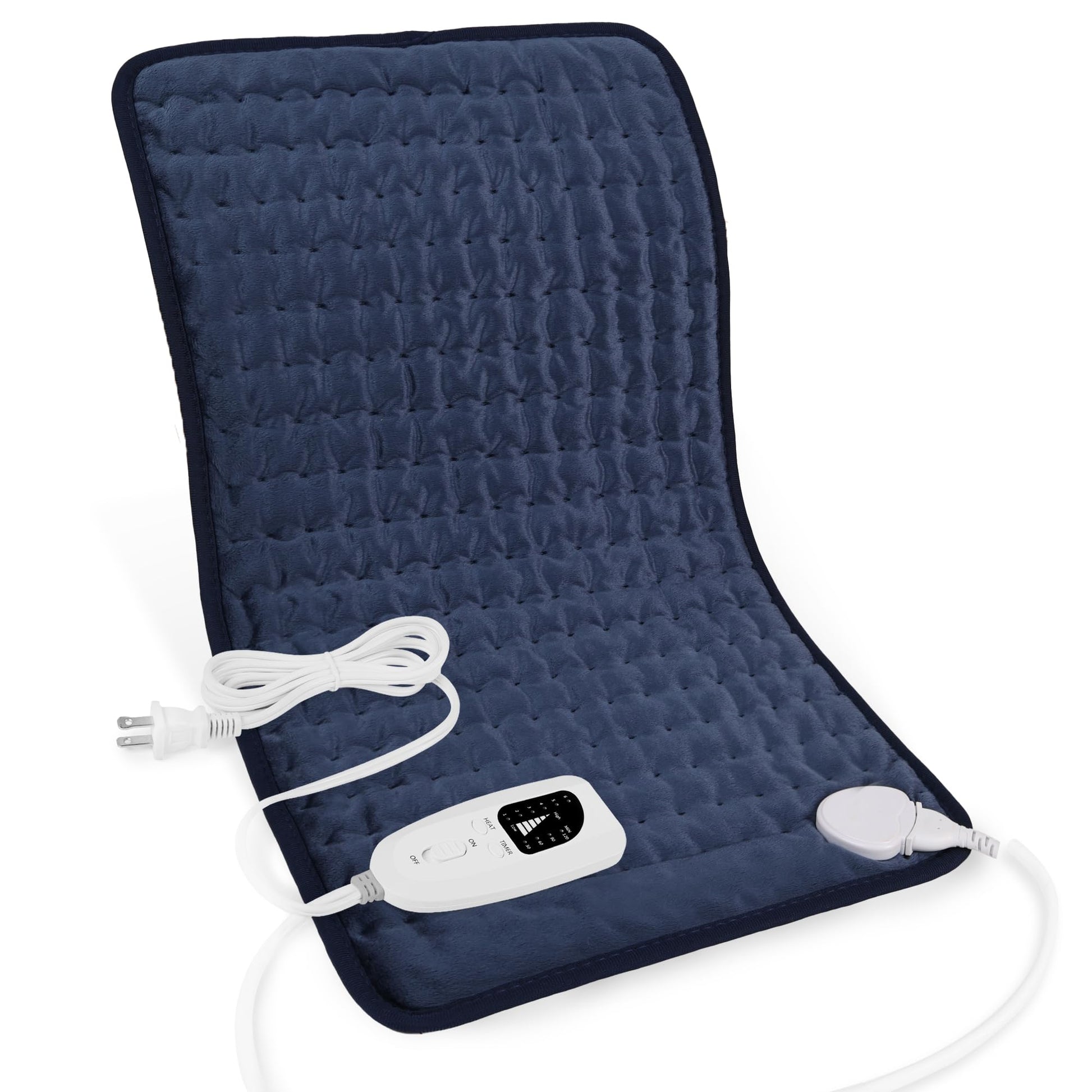Heating Pad,Electric Heating Pads for Back,Neck,Abdomen,Fathers Day Dad Gifts,Moist Heating Pad for Shoulder,Knee,Arms,Legs,Dry/Moist Heat & Auto Shut Off,Birthday Gifts for Men(Light Gray, 24''×12'')