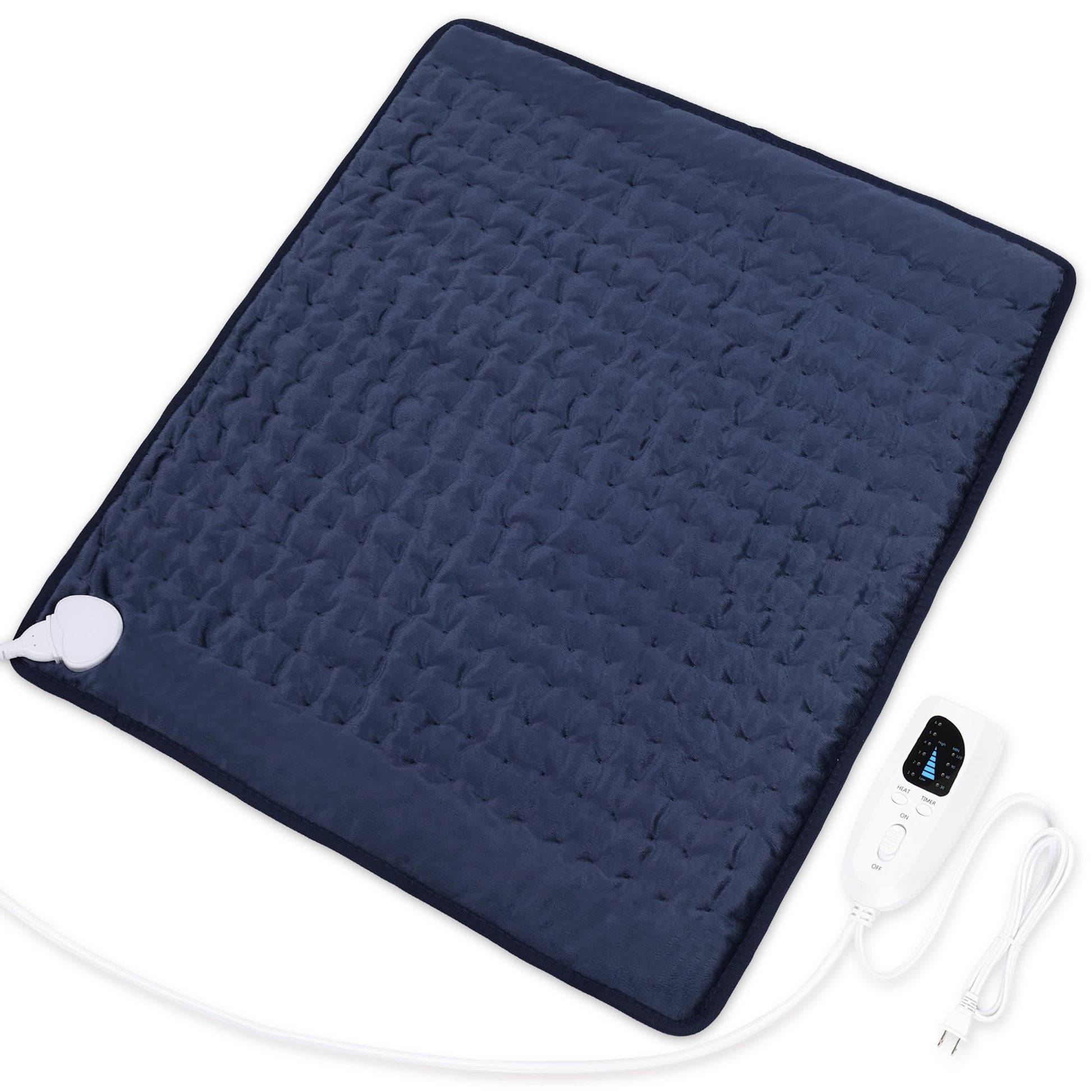 Heating Pad,Electric Heating Pads for Back,Neck,Abdomen,Fathers Day Dad Gifts,Moist Heating Pad for Shoulder,Knee,Arms,Legs,Dry/Moist Heat & Auto Shut Off,Birthday Gifts for Men(Light Gray, 24''×12'')