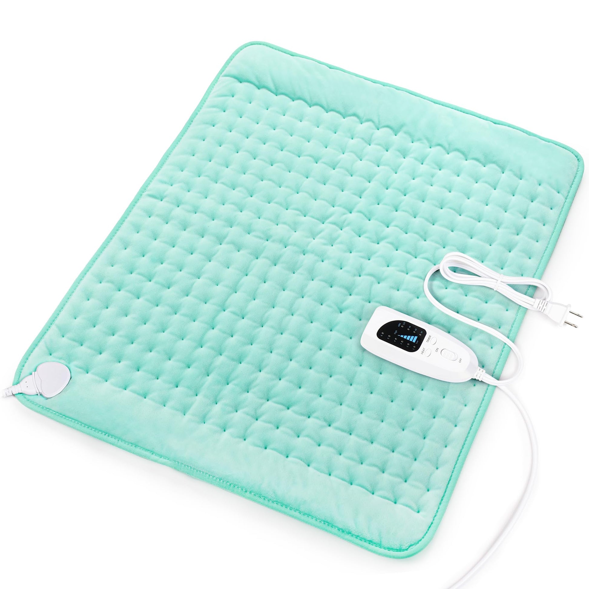 Heating Pad,Electric Heating Pads for Back,Neck,Abdomen,Fathers Day Dad Gifts,Moist Heating Pad for Shoulder,Knee,Arms,Legs,Dry/Moist Heat & Auto Shut Off,Birthday Gifts for Men(Light Gray, 24''×12'')