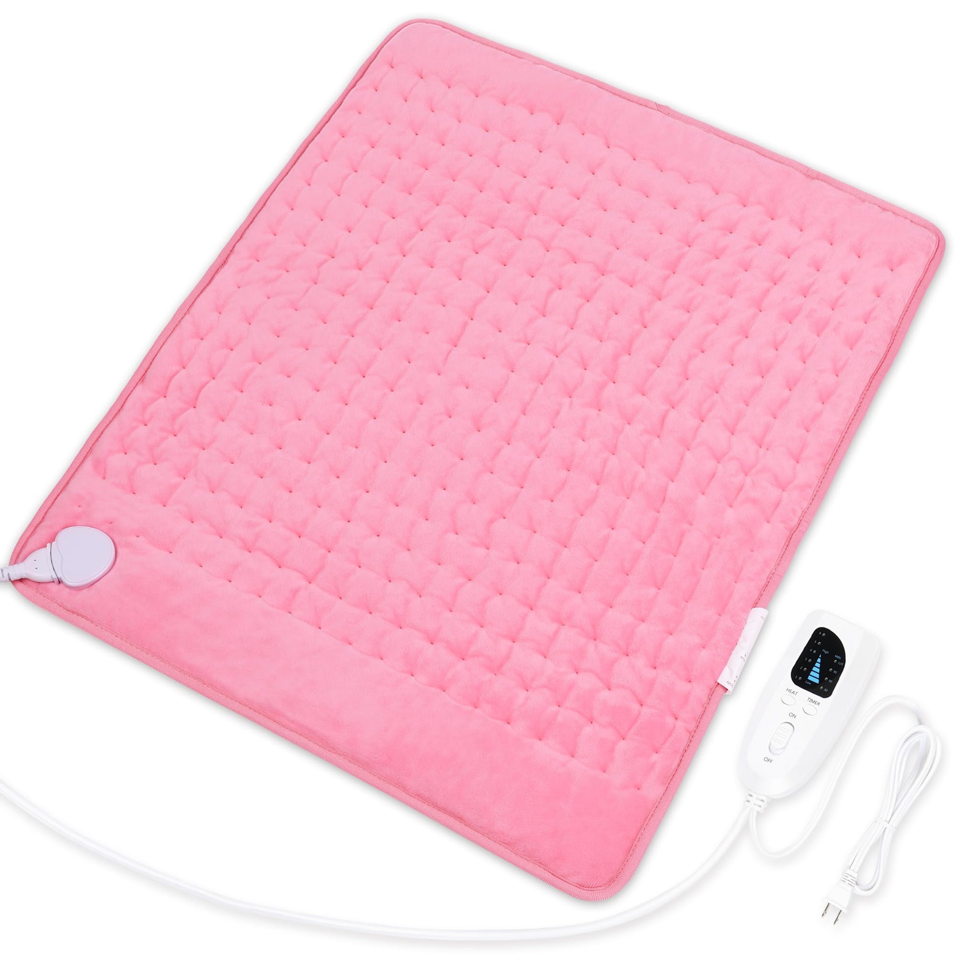 Heating Pad,Electric Heating Pads for Back,Neck,Abdomen,Fathers Day Dad Gifts,Moist Heating Pad for Shoulder,Knee,Arms,Legs,Dry/Moist Heat & Auto Shut Off,Birthday Gifts for Men(Light Gray, 24''×12'') Thai Therapy by Maria