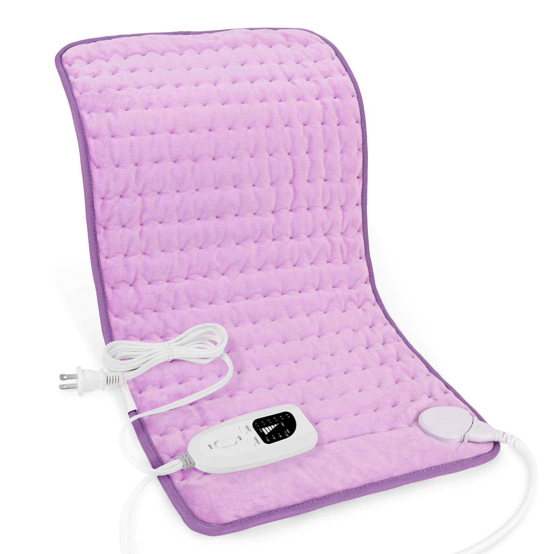 Heating Pad,Electric Heating Pads for Back,Neck,Abdomen,Fathers Day Dad Gifts,Moist Heating Pad for Shoulder,Knee,Arms,Legs,Dry/Moist Heat & Auto Shut Off,Birthday Gifts for Men(Light Gray, 24''×12'') Thai Therapy by Maria