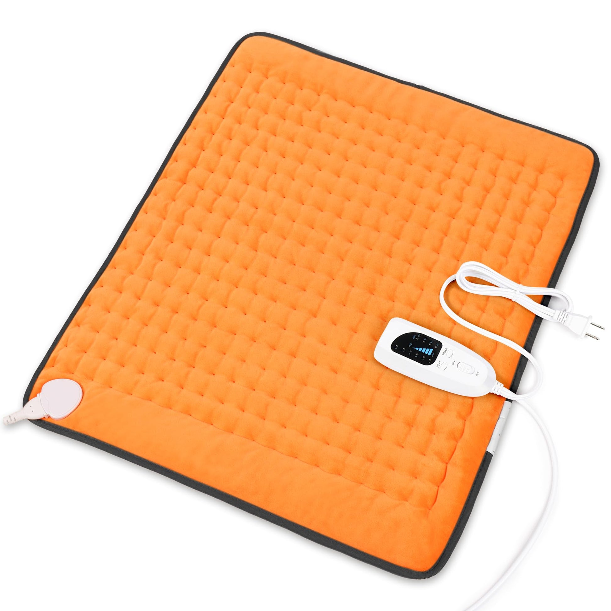 Heating Pad,Electric Heating Pads for Back,Neck,Abdomen,Fathers Day Dad Gifts,Moist Heating Pad for Shoulder,Knee,Arms,Legs,Dry/Moist Heat & Auto Shut Off,Birthday Gifts for Men(Light Gray, 24''×12'')