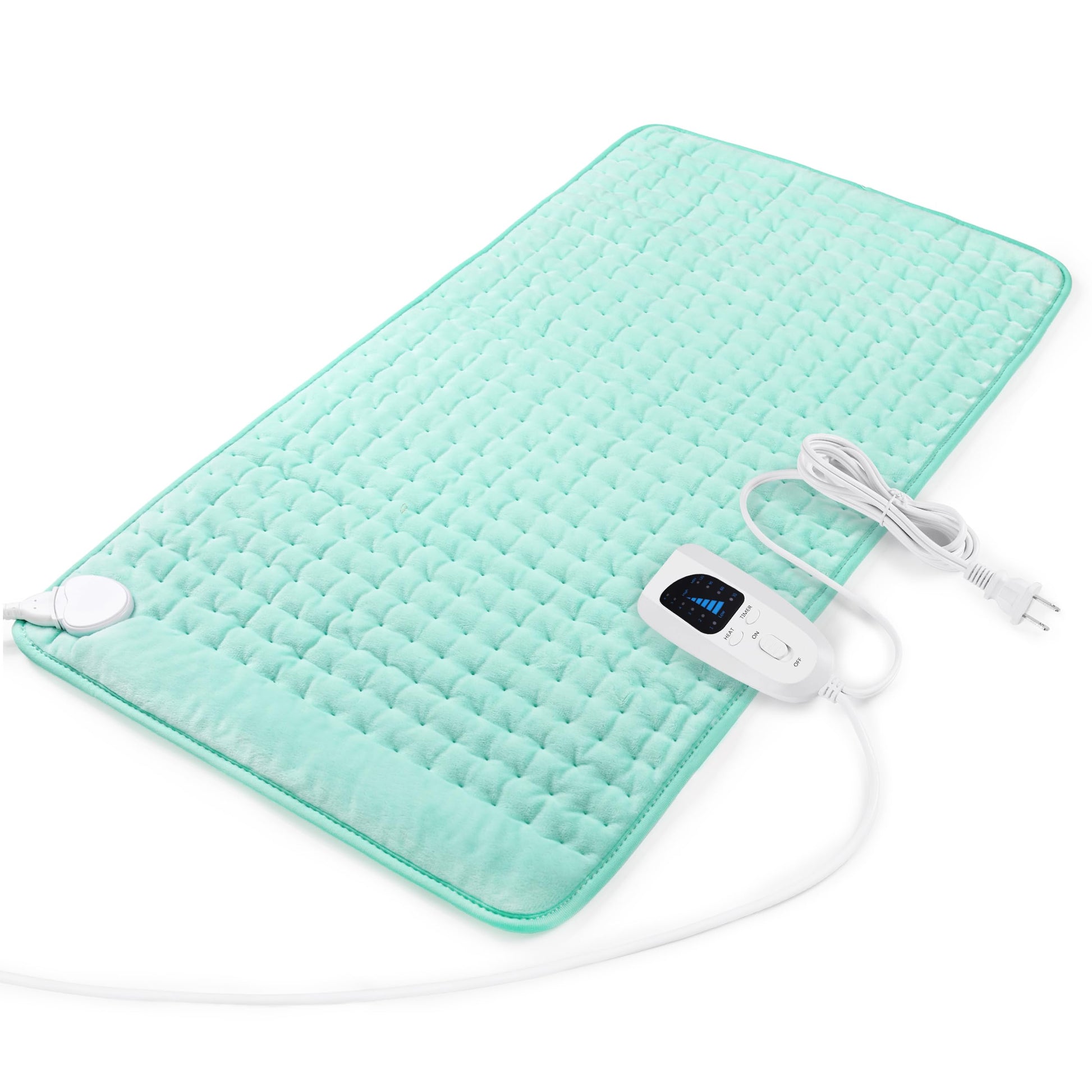 Heating Pad,Electric Heating Pads for Back,Neck,Abdomen,Fathers Day Dad Gifts,Moist Heating Pad for Shoulder,Knee,Arms,Legs,Dry/Moist Heat & Auto Shut Off,Birthday Gifts for Men(Light Gray, 24''×12'')
