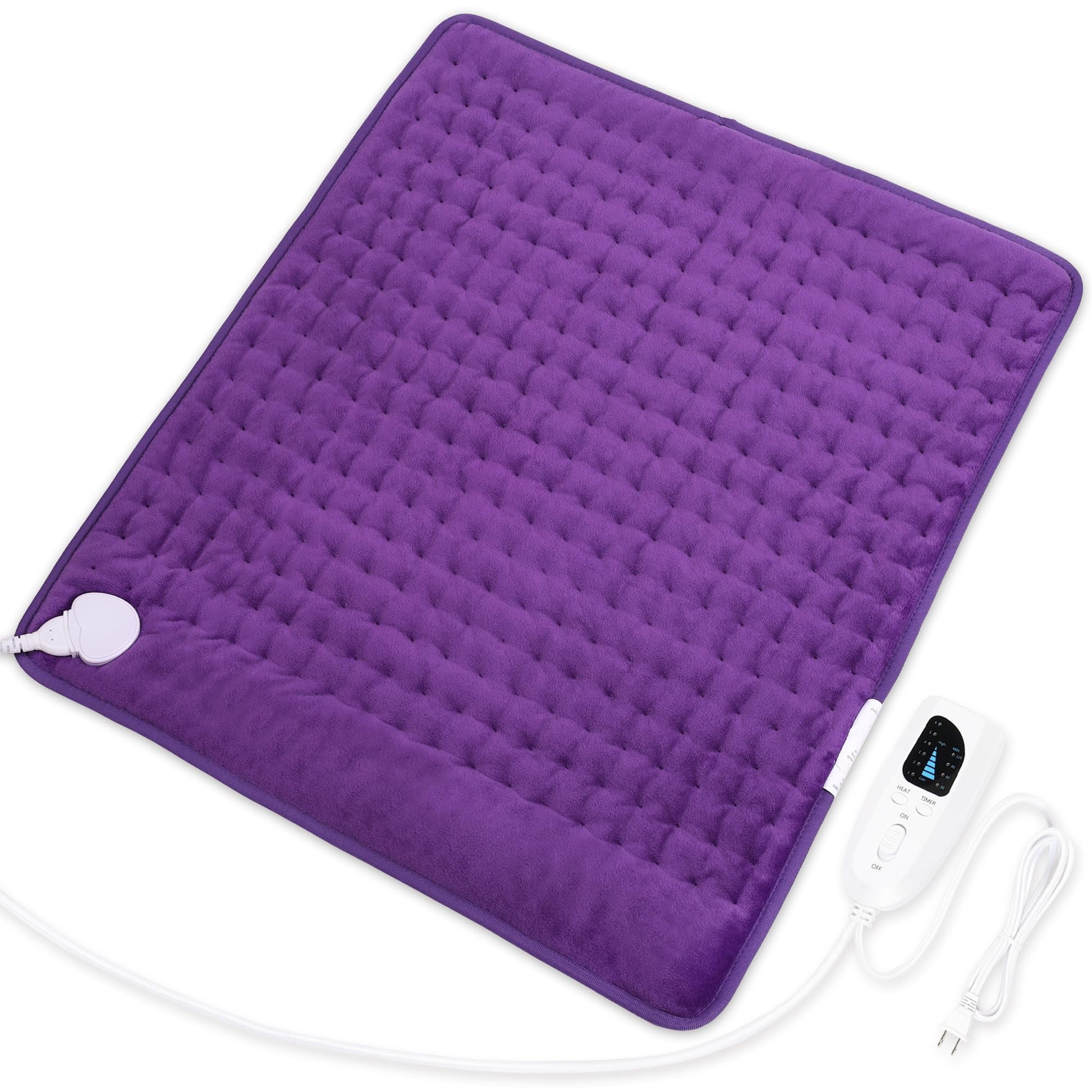 Heating Pad,Electric Heating Pads for Back,Neck,Abdomen,Fathers Day Dad Gifts,Moist Heating Pad for Shoulder,Knee,Arms,Legs,Dry/Moist Heat & Auto Shut Off,Birthday Gifts for Men(Light Gray, 24''×12'') Thai Therapy by Maria