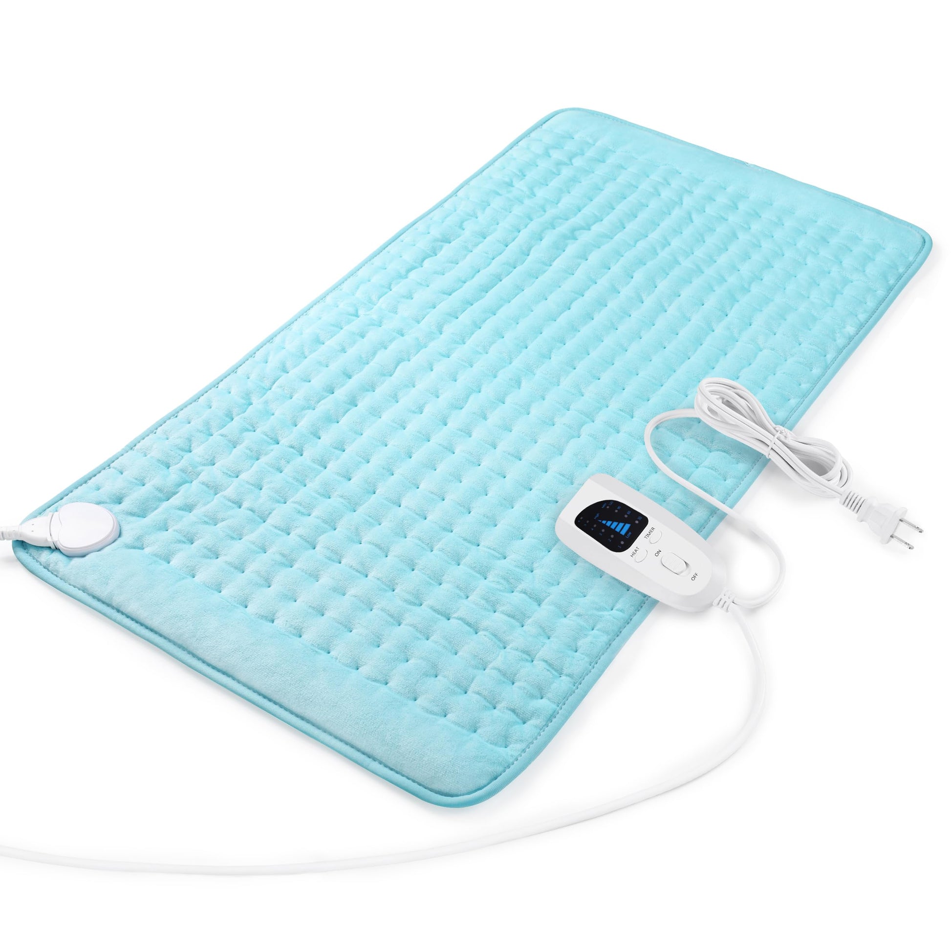 Heating Pad,Electric Heating Pads for Back,Neck,Abdomen,Fathers Day Dad Gifts,Moist Heating Pad for Shoulder,Knee,Arms,Legs,Dry/Moist Heat & Auto Shut Off,Birthday Gifts for Men(Light Gray, 24''×12'') Thai Therapy by Maria