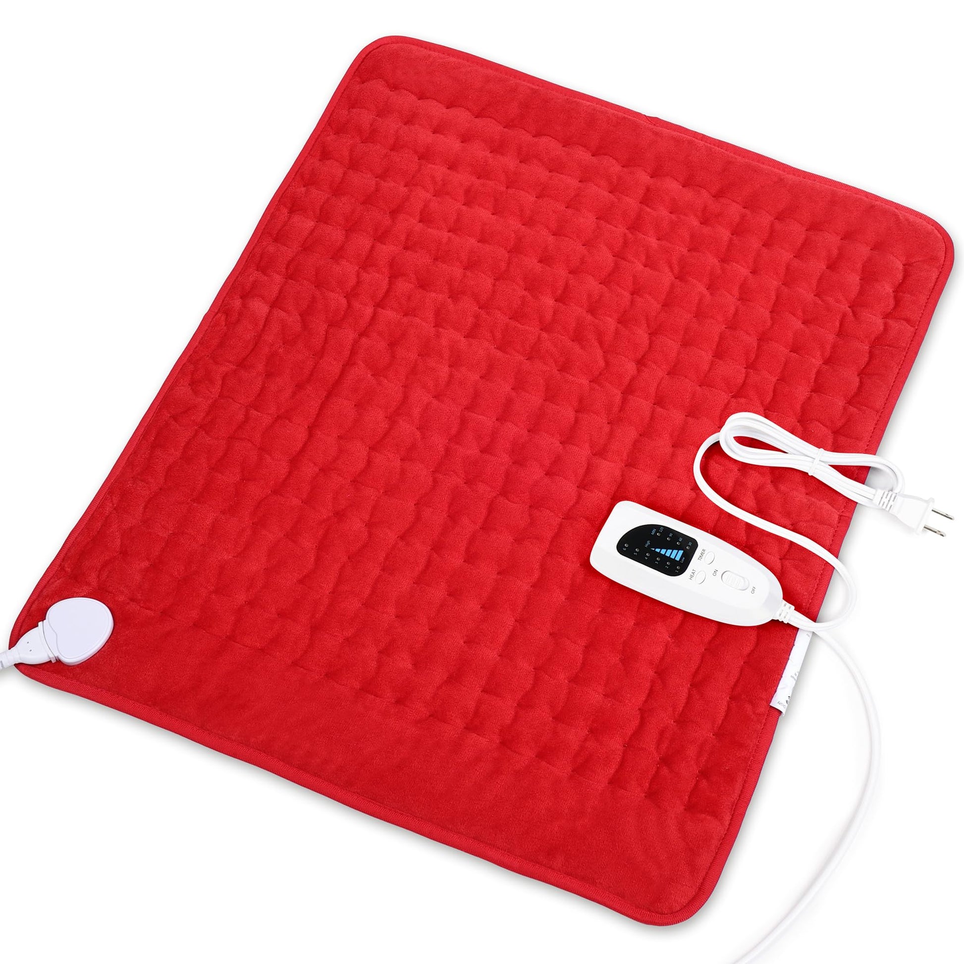 Heating Pad,Electric Heating Pads for Back,Neck,Abdomen,Fathers Day Dad Gifts,Moist Heating Pad for Shoulder,Knee,Arms,Legs,Dry/Moist Heat & Auto Shut Off,Birthday Gifts for Men(Light Gray, 24''×12'')