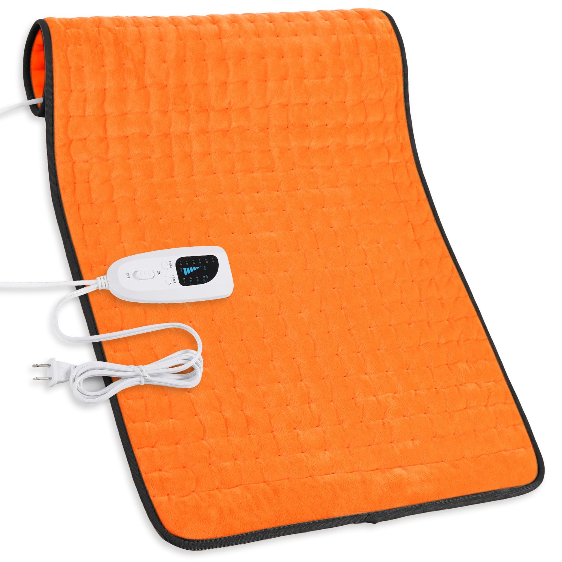 Heating Pad,Electric Heating Pads for Back,Neck,Abdomen,Fathers Day Dad Gifts,Moist Heating Pad for Shoulder,Knee,Arms,Legs,Dry/Moist Heat & Auto Shut Off,Birthday Gifts for Men(Light Gray, 24''×12'')