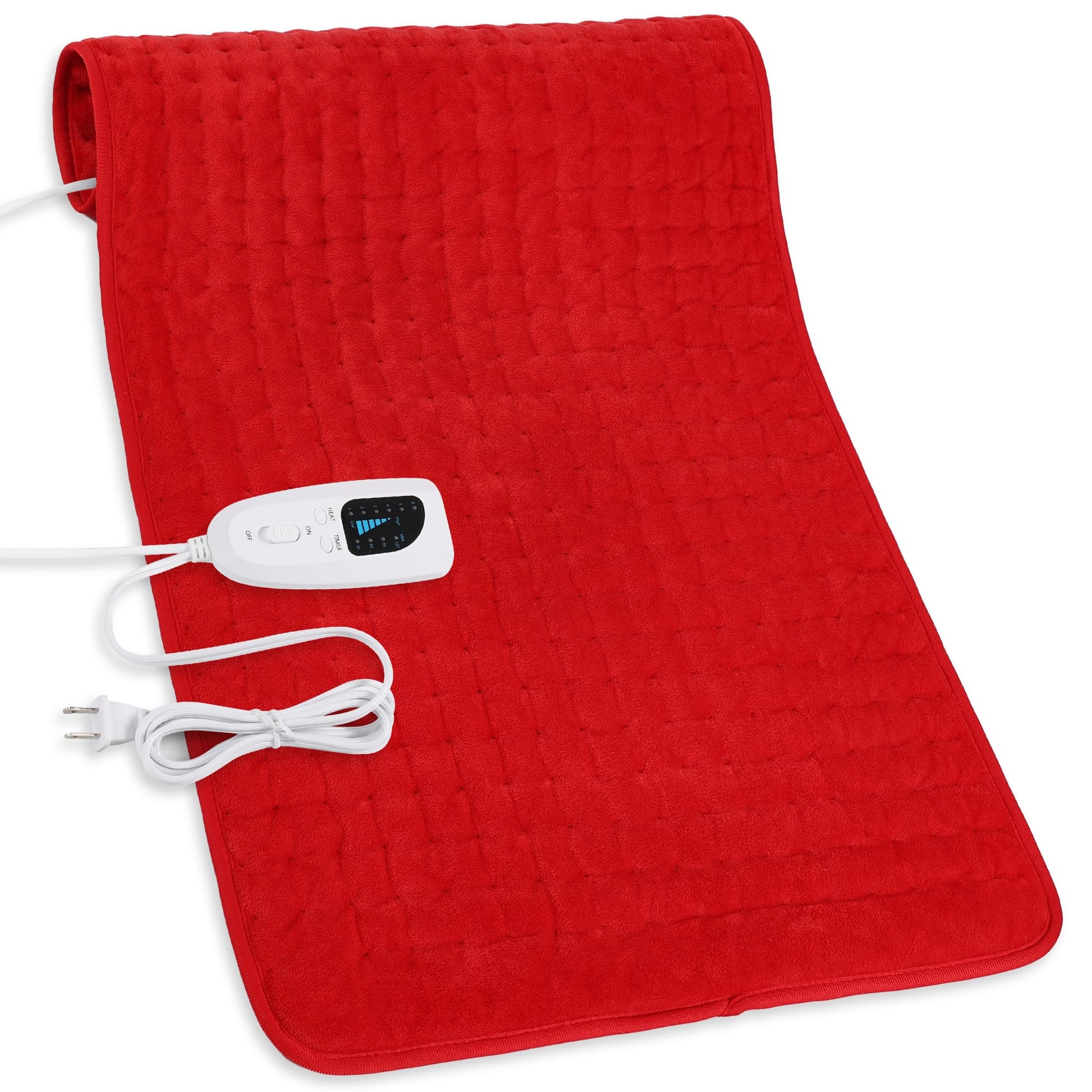 Heating Pad,Electric Heating Pads for Back,Neck,Abdomen,Fathers Day Dad Gifts,Moist Heating Pad for Shoulder,Knee,Arms,Legs,Dry/Moist Heat & Auto Shut Off,Birthday Gifts for Men(Light Gray, 24''×12'') Thai Therapy by Maria
