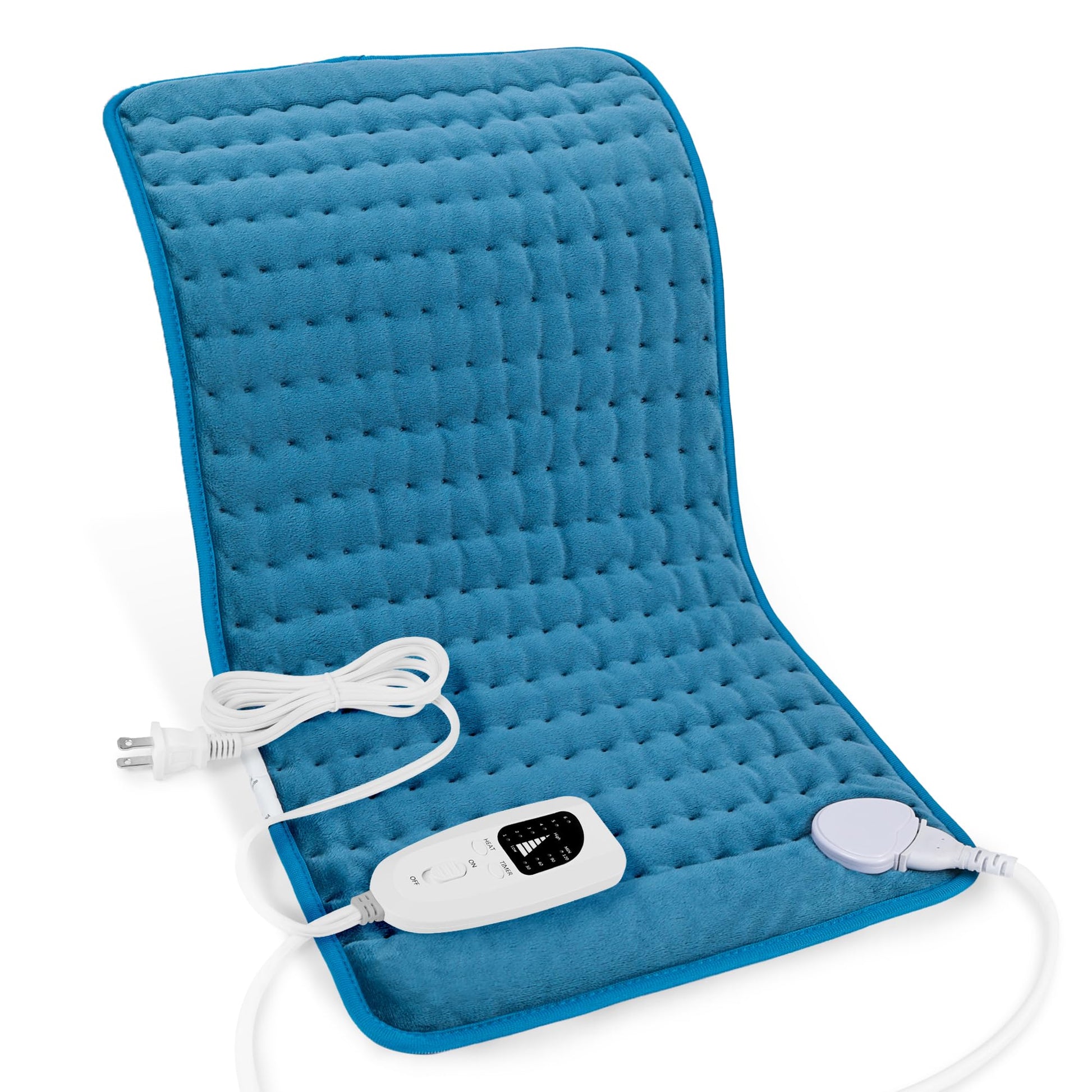 Heating Pad,Electric Heating Pads for Back,Neck,Abdomen,Fathers Day Dad Gifts,Moist Heating Pad for Shoulder,Knee,Arms,Legs,Dry/Moist Heat & Auto Shut Off,Birthday Gifts for Men(Light Gray, 24''×12'') Thai Therapy by Maria