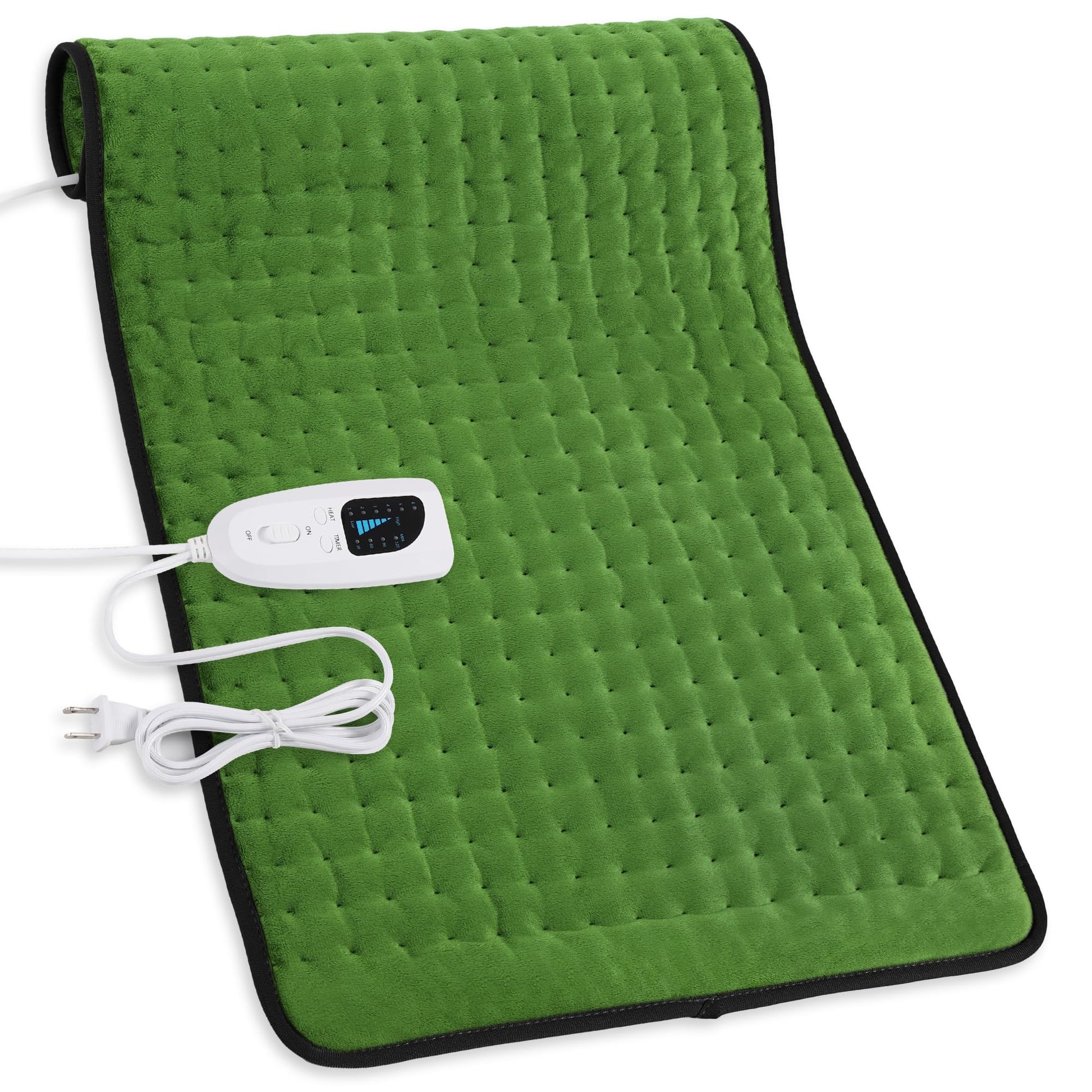 Heating Pad,Electric Heating Pads for Back,Neck,Abdomen,Fathers Day Dad Gifts,Moist Heating Pad for Shoulder,Knee,Arms,Legs,Dry/Moist Heat & Auto Shut Off,Birthday Gifts for Men(Light Gray, 24''×12'')
