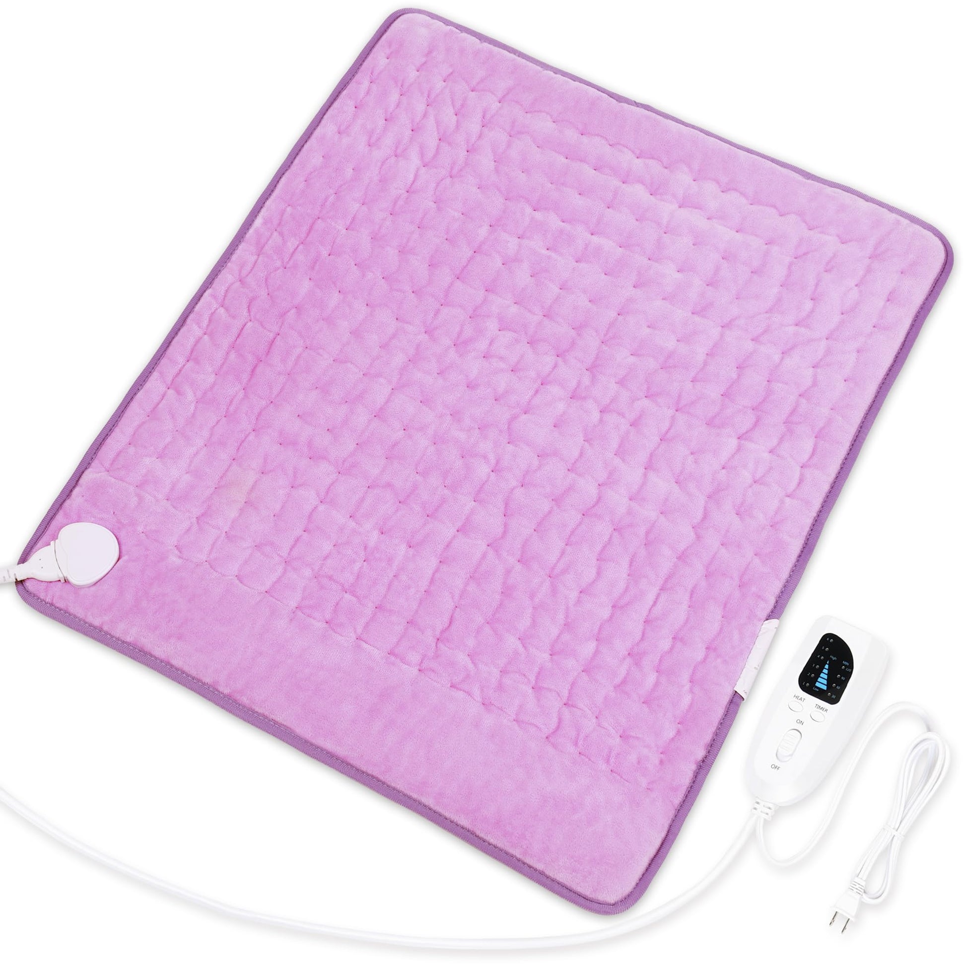 Heating Pad,Electric Heating Pads for Back,Neck,Abdomen,Fathers Day Dad Gifts,Moist Heating Pad for Shoulder,Knee,Arms,Legs,Dry/Moist Heat & Auto Shut Off,Birthday Gifts for Men(Light Gray, 24''×12'')