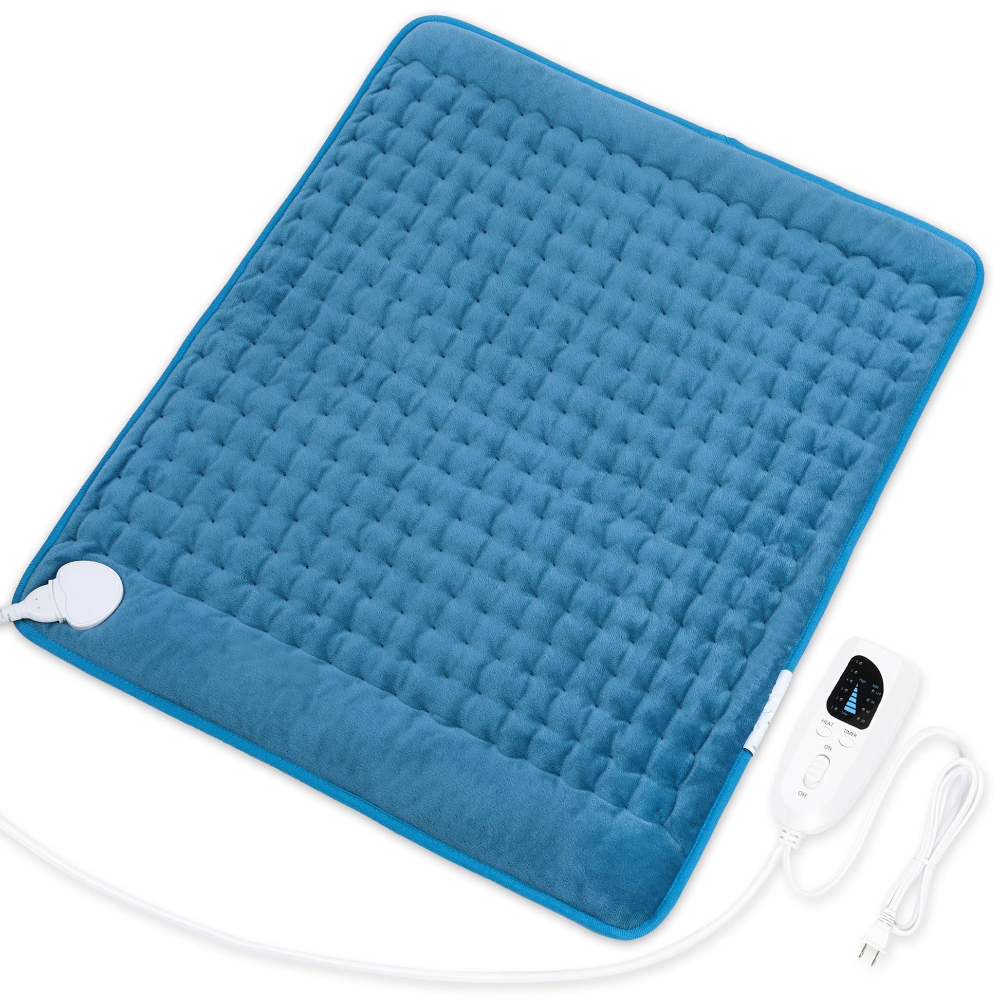 Heating Pad,Electric Heating Pads for Back,Neck,Abdomen,Fathers Day Dad Gifts,Moist Heating Pad for Shoulder,Knee,Arms,Legs,Dry/Moist Heat & Auto Shut Off,Birthday Gifts for Men(Light Gray, 24''×12'') Thai Therapy by Maria