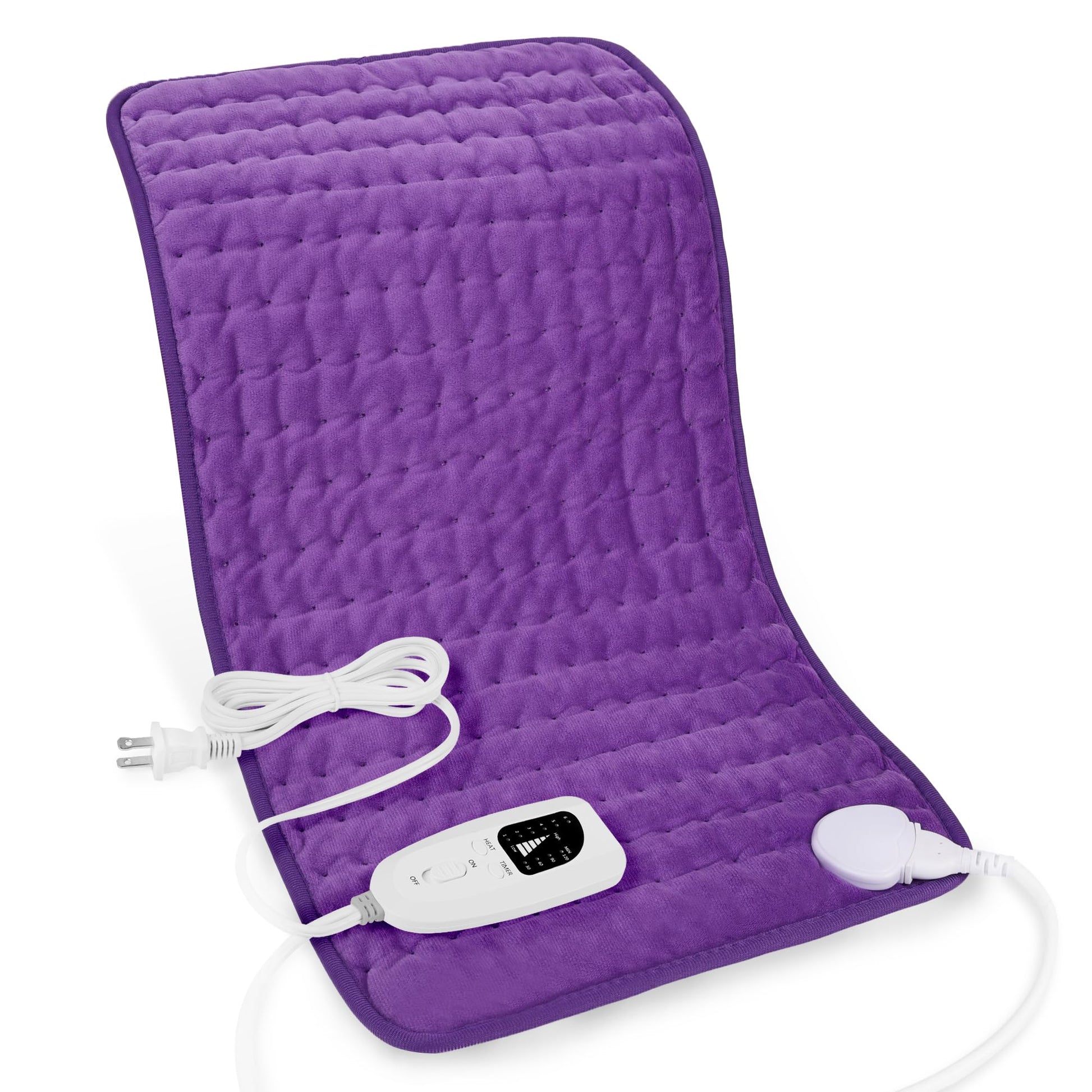 Heating Pad,Electric Heating Pads for Back,Neck,Abdomen,Fathers Day Dad Gifts,Moist Heating Pad for Shoulder,Knee,Arms,Legs,Dry/Moist Heat & Auto Shut Off,Birthday Gifts for Men(Light Gray, 24''×12'') Thai Therapy by Maria