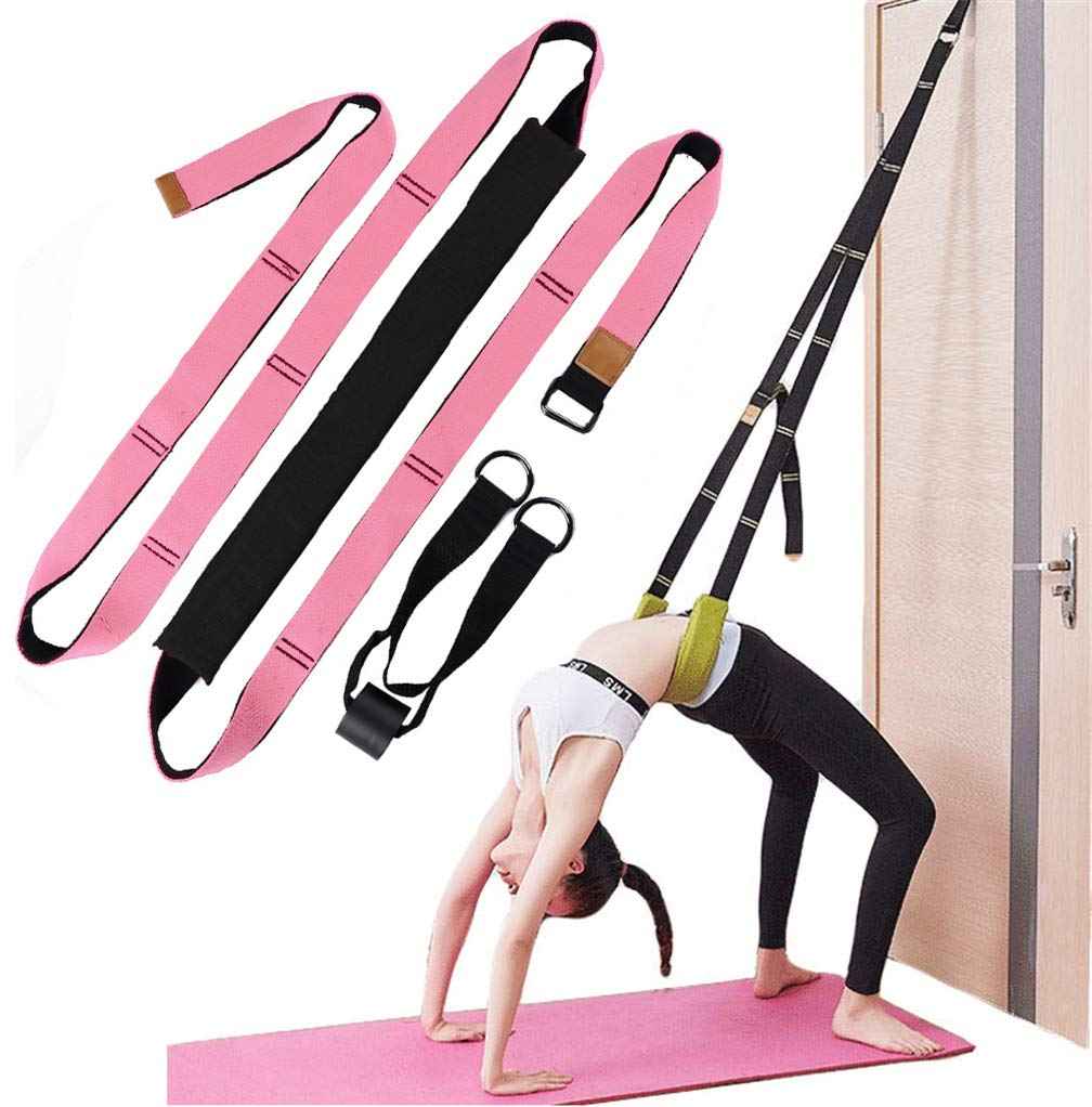 Yoga Fitness Stretching Strap, Door Flexibility Stretching Strap, Improve Leg Waist Back Flexibility Back Bend Assist Trainer, for Rehab Pilates Ballet Dance Cheerleading Splits Gymnastics Thai Therapy by Maria
