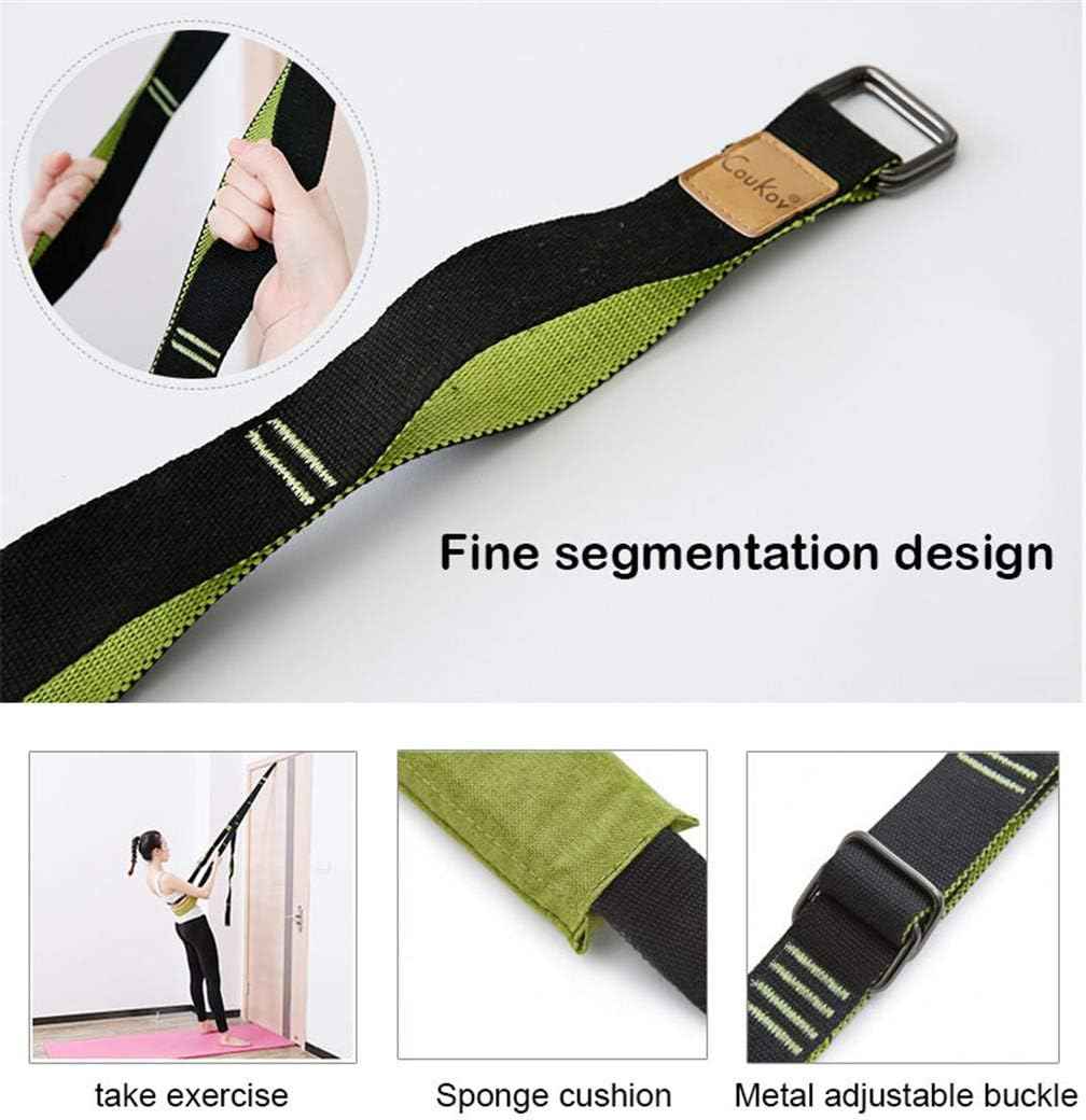 Yoga Fitness Stretching Strap, Door Flexibility Stretching Strap, Improve Leg Waist Back Flexibility Back Bend Assist Trainer, for Rehab Pilates Ballet Dance Cheerleading Splits Gymnastics Thai Therapy by Maria
