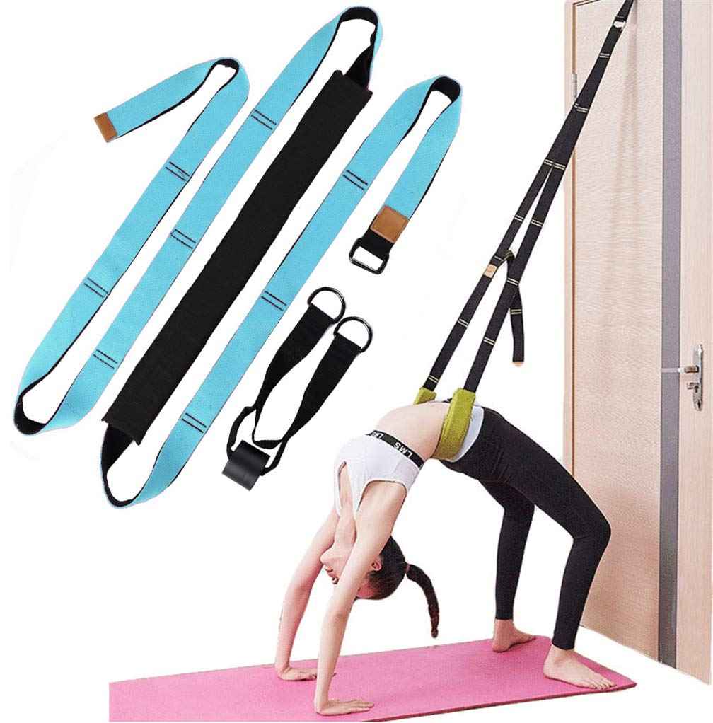 Yoga Fitness Stretching Strap, Door Flexibility Stretching Strap, Improve Leg Waist Back Flexibility Back Bend Assist Trainer, for Rehab Pilates Ballet Dance Cheerleading Splits Gymnastics Thai Therapy by Maria