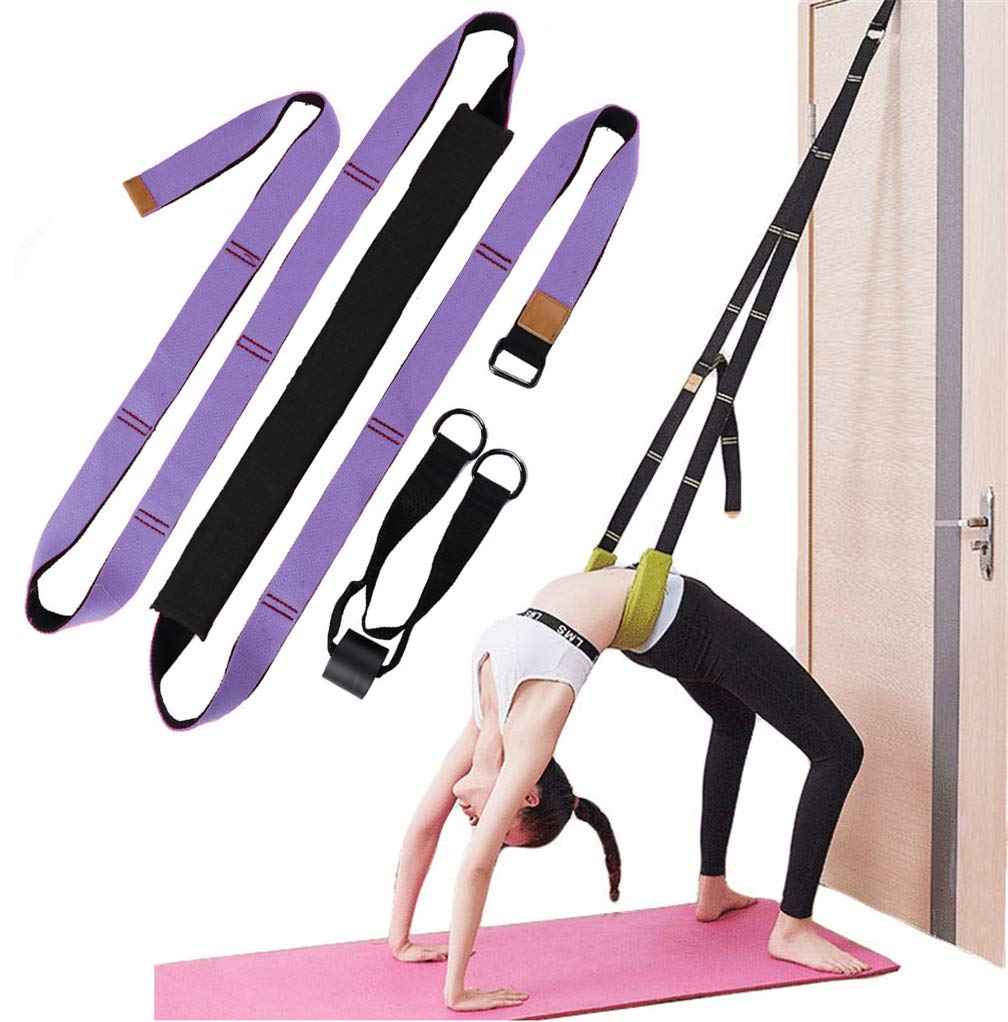 Yoga Fitness Stretching Strap, Door Flexibility Stretching Strap, Improve Leg Waist Back Flexibility Back Bend Assist Trainer, for Rehab Pilates Ballet Dance Cheerleading Splits Gymnastics Thai Therapy by Maria