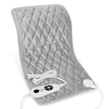 Heating Pad,Electric Heating Pads for Back,Neck,Abdomen,Fathers Day Dad Gifts,Moist Heating Pad for Shoulder,Knee,Arms,Legs,Dry/Moist Heat & Auto Shut Off,Birthday Gifts for Men(Light Gray, 24''×12'')