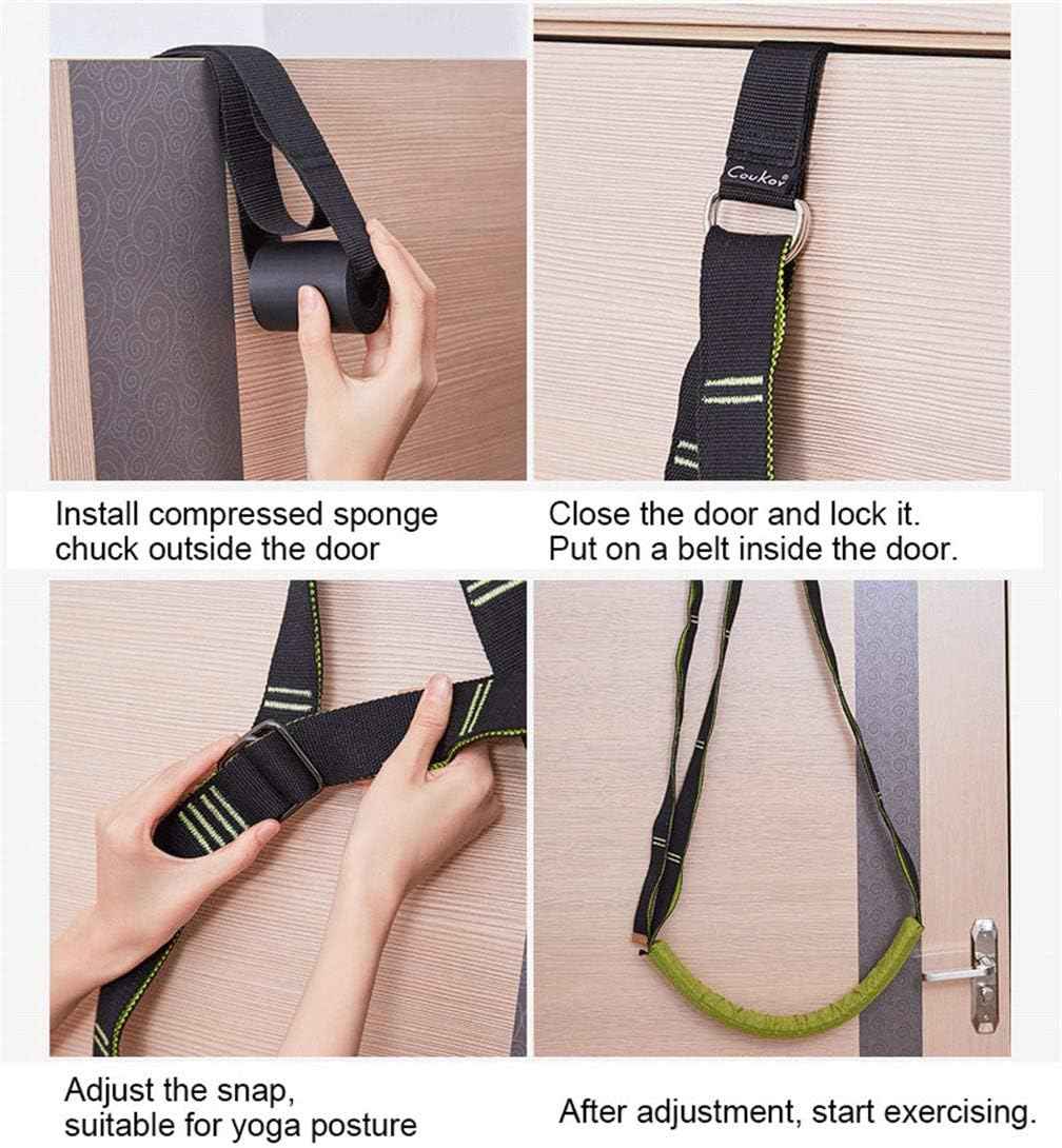 Yoga Fitness Stretching Strap, Door Flexibility Stretching Strap, Improve Leg Waist Back Flexibility Back Bend Assist Trainer, for Rehab Pilates Ballet Dance Cheerleading Splits Gymnastics Thai Therapy by Maria
