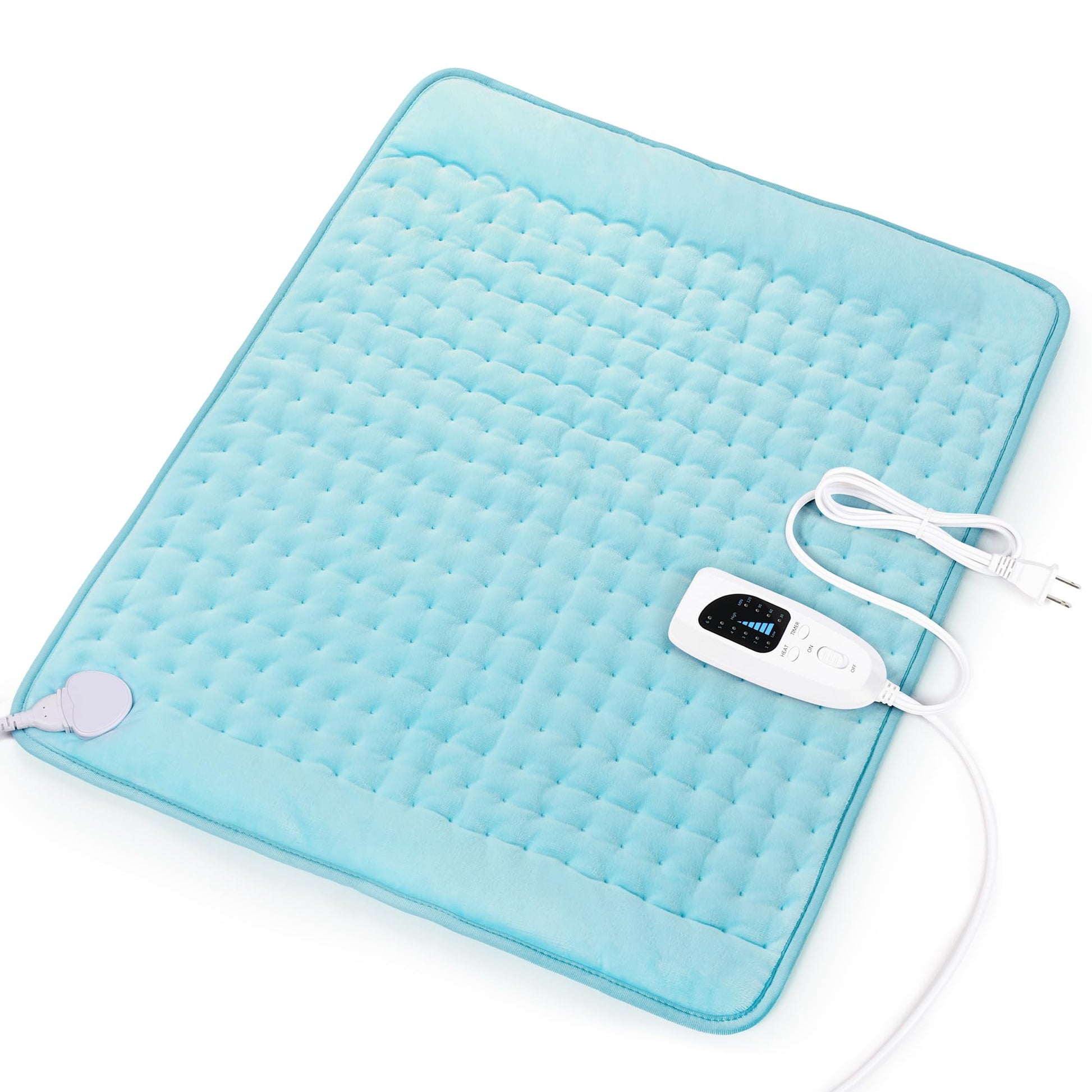 Heating Pad,Electric Heating Pads for Back,Neck,Abdomen,Fathers Day Dad Gifts,Moist Heating Pad for Shoulder,Knee,Arms,Legs,Dry/Moist Heat & Auto Shut Off,Birthday Gifts for Men(Light Gray, 24''×12'')