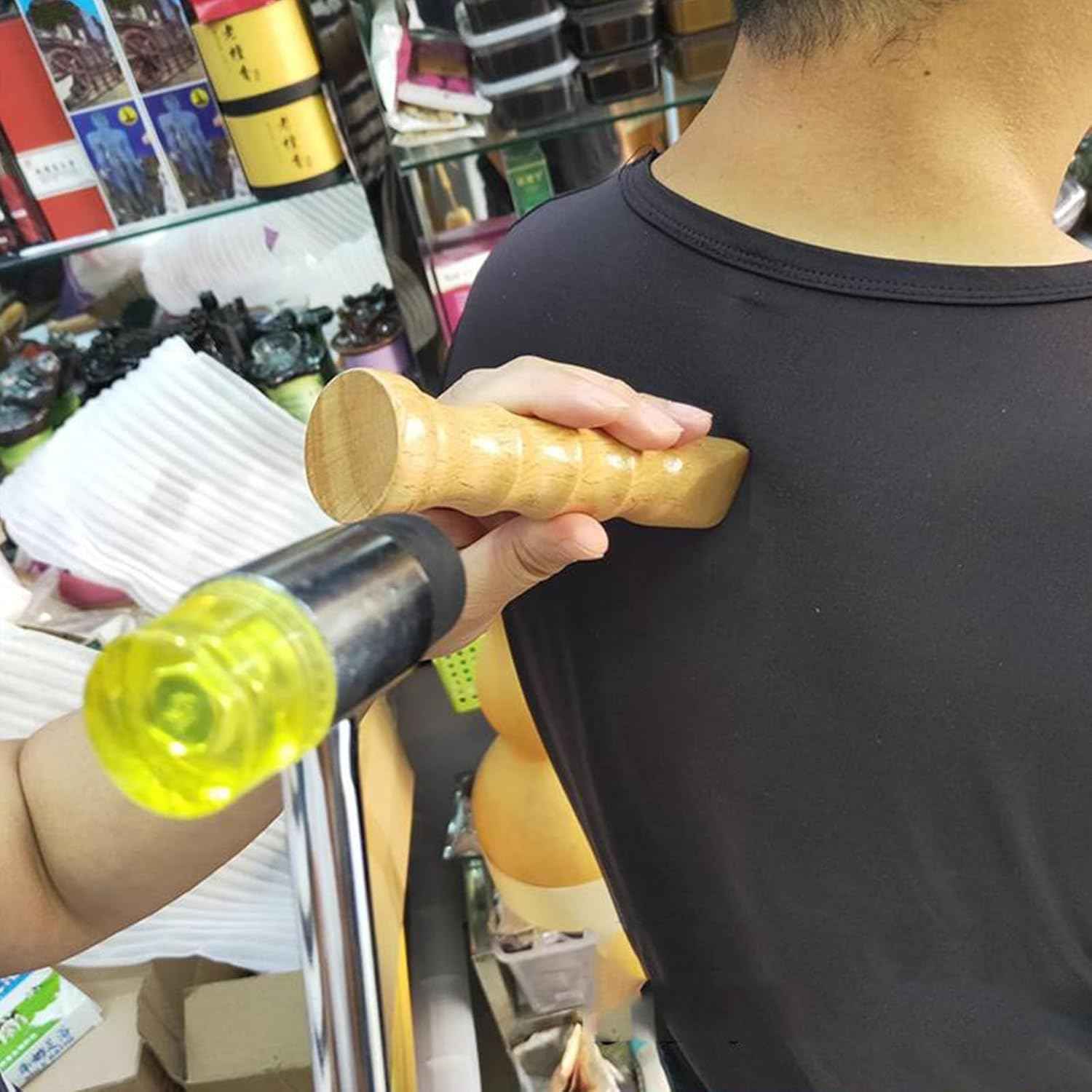 Pack 5 Tok Sen Wedge Massager Hammer, Center-Punch, Chisel, Dumbbell, Percussion, Wooden Tool Deep Tissue Therapy Toksen Massage Thai Therapy by Maria