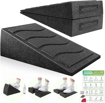 Slant Board for Calf Stretching, 5 Adjustable Angles Incline Board for Squat Wedge, 480 lbs Weight Capacity Calf Stretch Yoga Foam Wedge for Exercise, Squat, Ankle Mobility & Physical Therapy Thai Therapy by Maria Black EPP