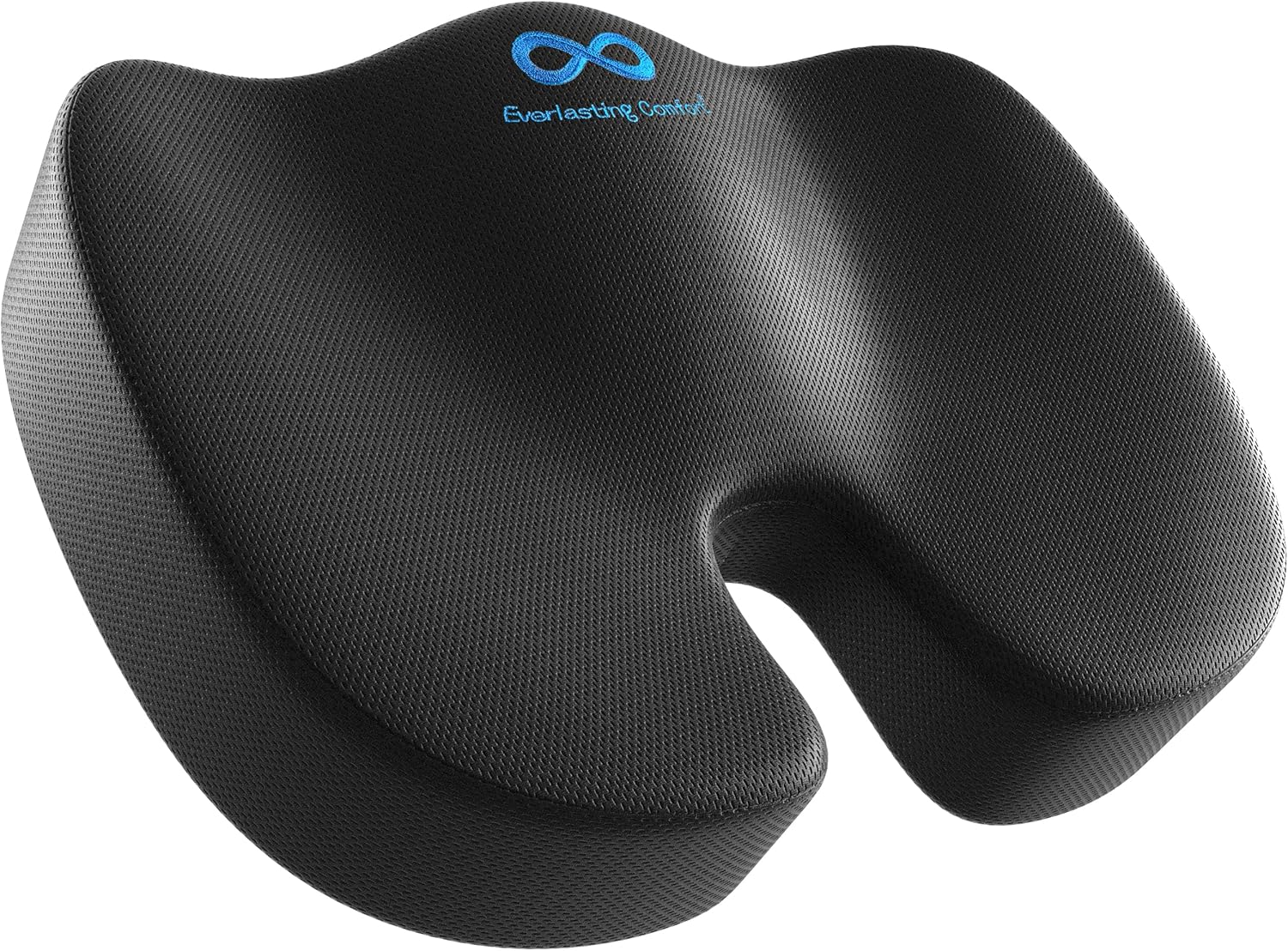 Everlasting Comfort Gel Memory Foam Seat Cushion for Office Chairs & Car Seat - FSA/HSA Eligible Chair Cushions - Ergonomic Office Desk Accessories for Tailbone/Sciatica Pain Relief & Back Support Thai Therapy by Maria