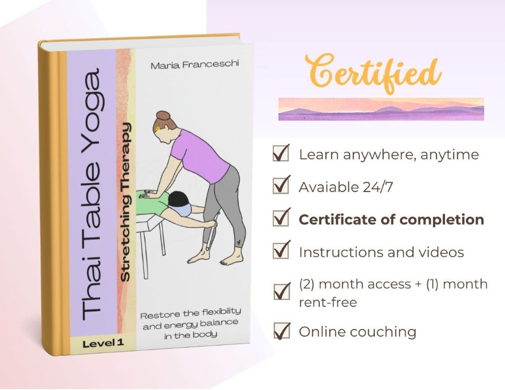 Thai Table Yoga Stretching Level 1 E-books Thai Therapy by Maria Certified